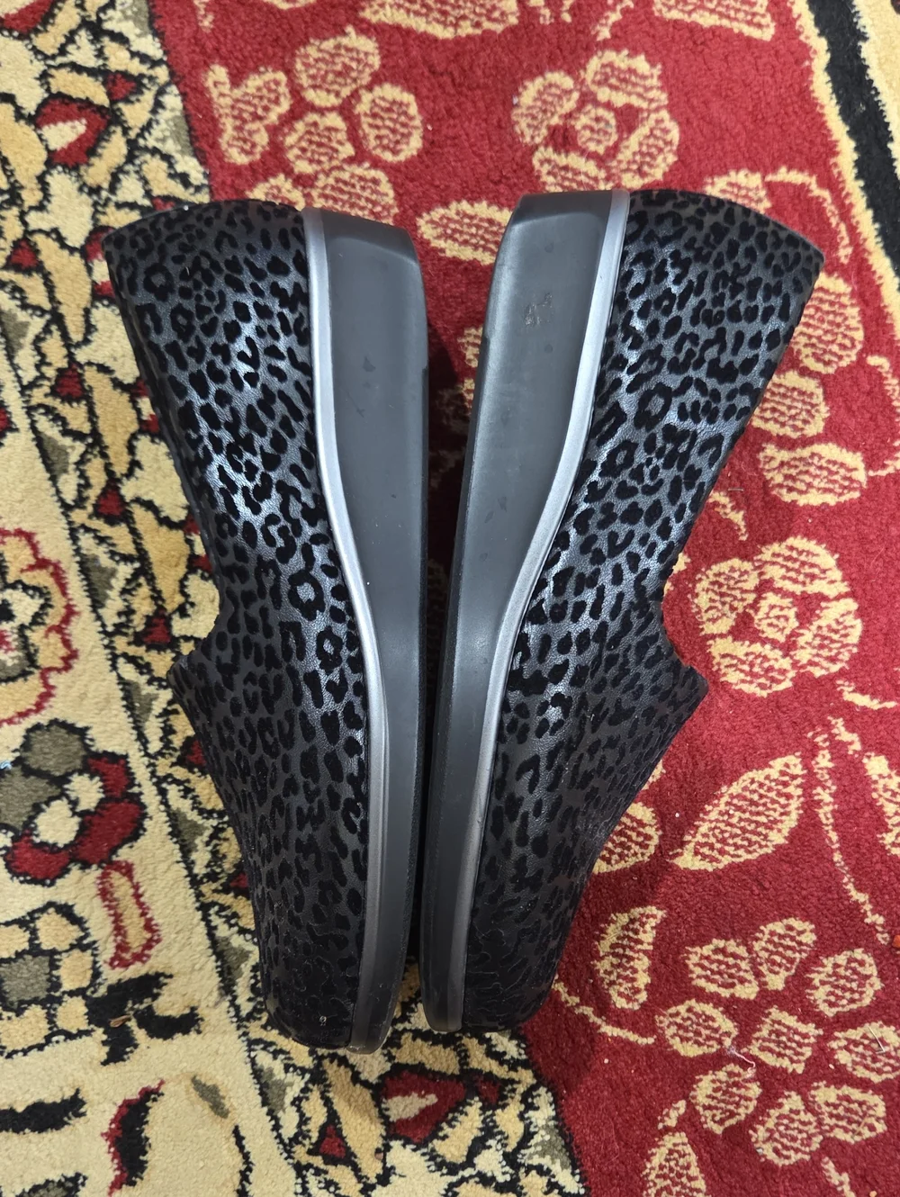 SAS Tripad Black Leopard Print Comfort Slip-On Shoes